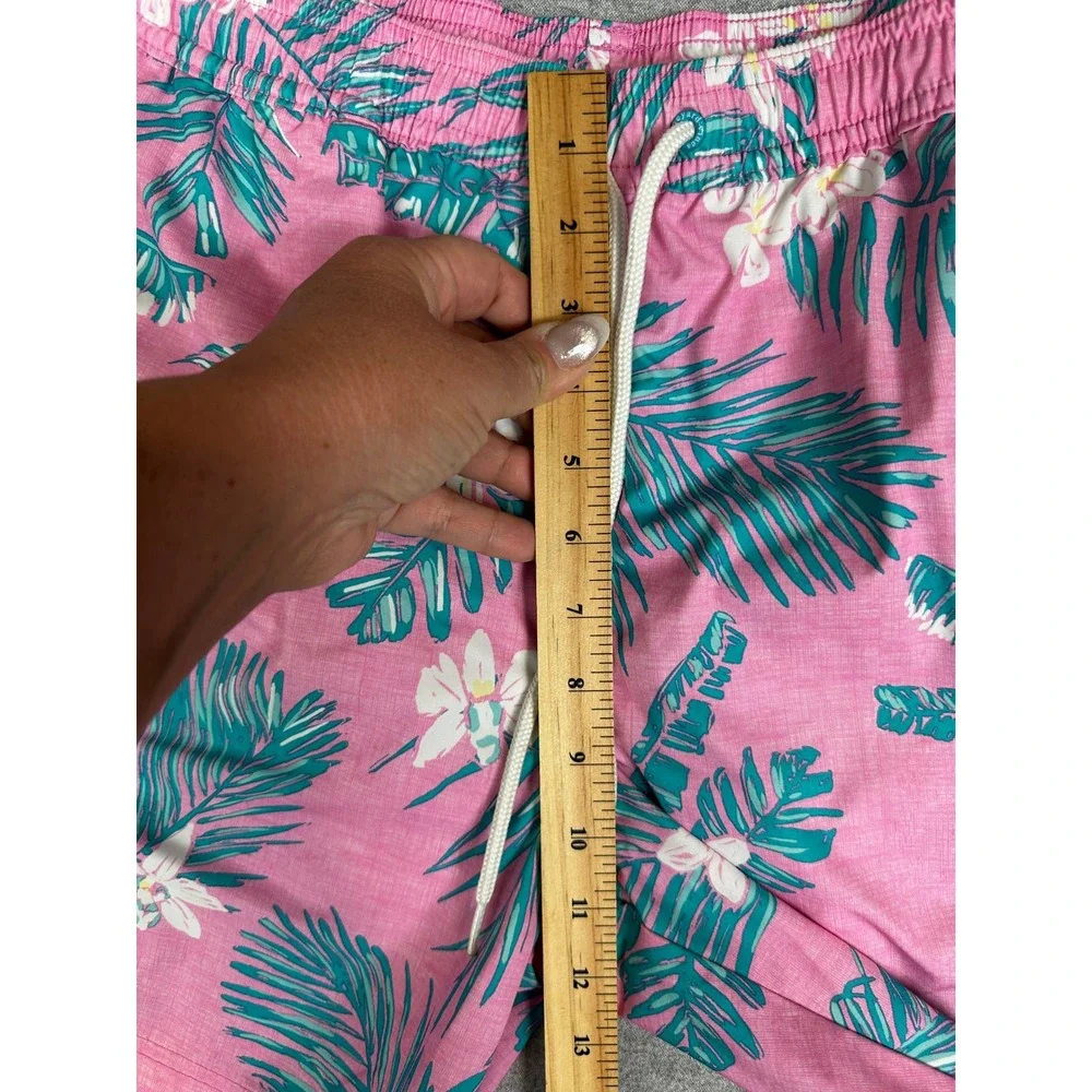 Vineyard Vines Swim‎ Trunks Men L Pink Tropical Floral Shorts 6.5 Inseam
